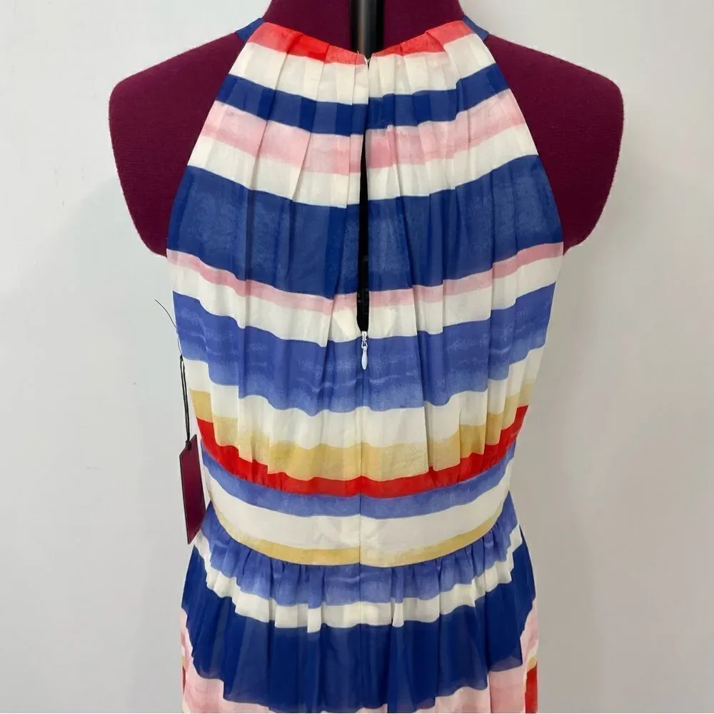 Vince Camuto stripe maxi dress blue red pink whiteUS 8 - Picture 3 of 13